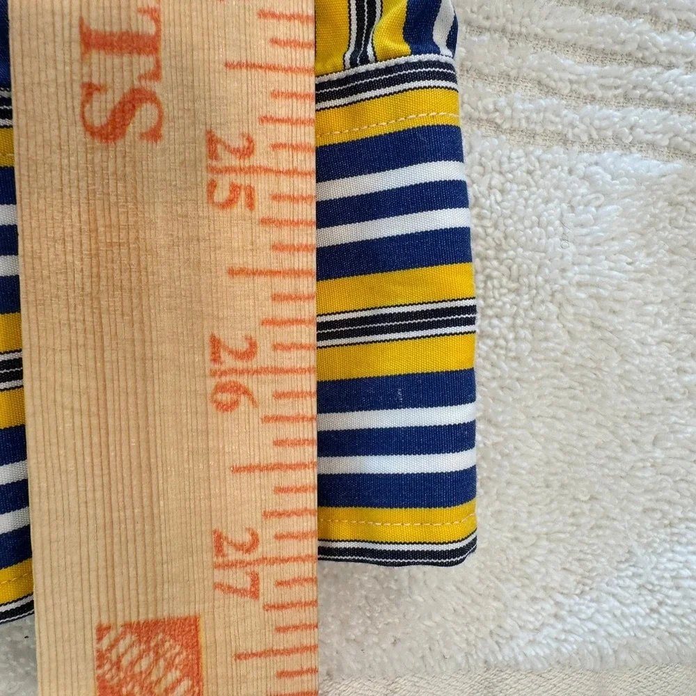 Polo Ralph Lauren Regent Classic Fit Strip Shirt Men XXL Yellow Navy Blue Cotton